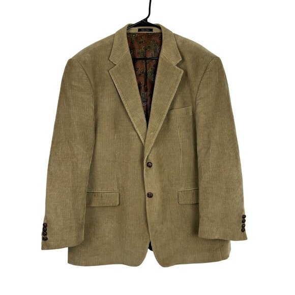 Lauren Ralph Lauren Mens 46R Corduroy Sport Coat Brown Jacket Blazer